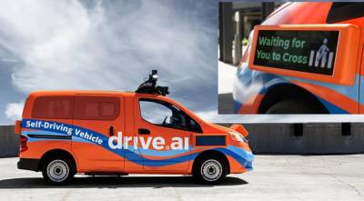 Внешние дисплеи Apple Car могут использовать технологию Hi-Viz для передачи сообщений другим участникам дорожного движения