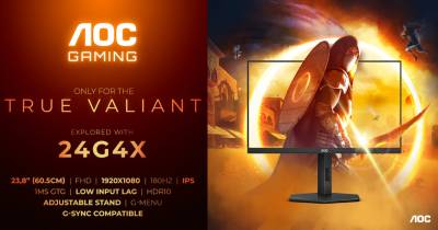 AOC AGON GAMING 24G4X представлен как новый доступный игровой монитор с частотой обновления 180 Гц